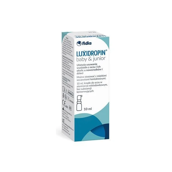Luxidropin Baby&Junior Fidia, krople do oczu, dla dzieci od 1 dnia życia, spray, 10ml
