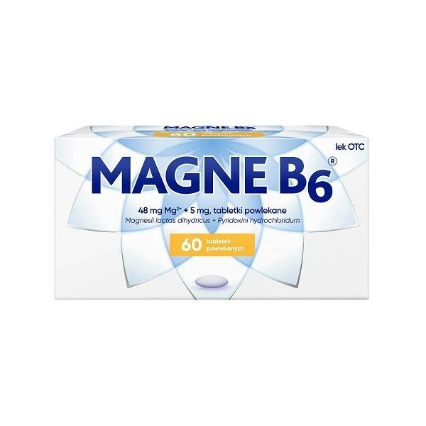 Magne B6 (48mg+5mg), 60 tabletek