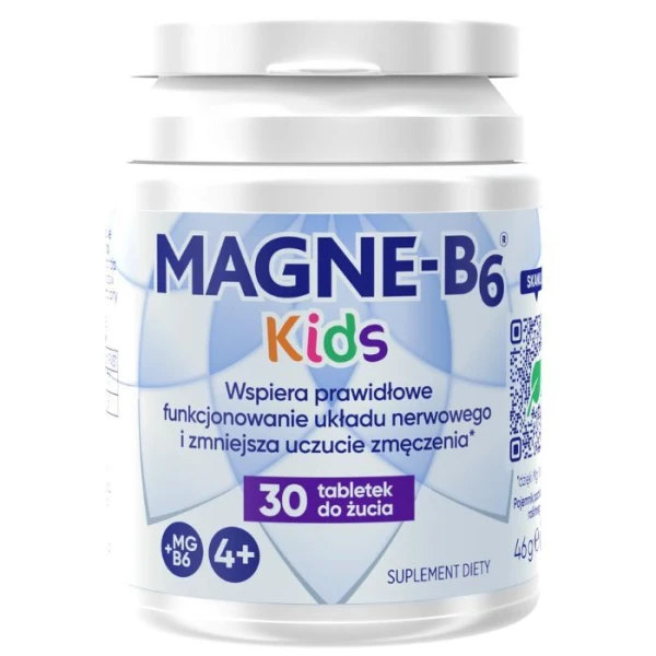 Magne B6 Kids, od 4 lat, smak arbuzowy, 30 tabletek do żucia