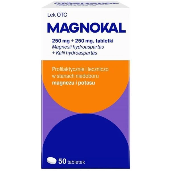 Magnokal (250mg + 250mg), 50 tabletek