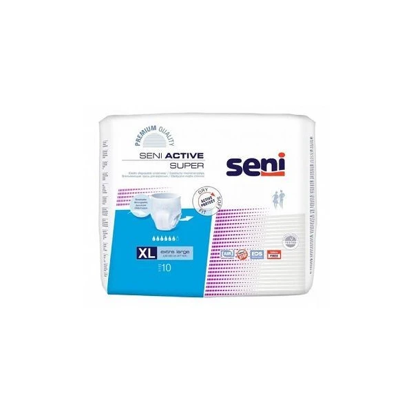 Majtki chłonne Seni Active Super, rozmiar XL, chłonność 6, 10 sztuk