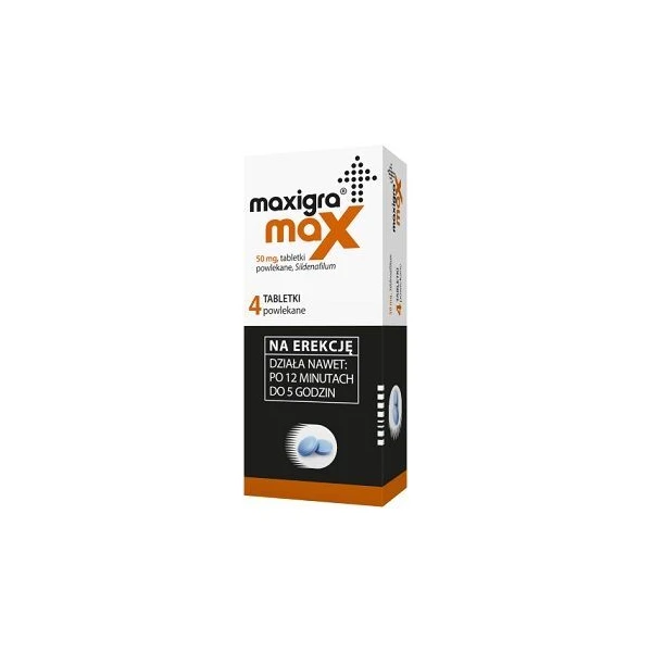 Maxigra Max 50mg, 4 tabletki