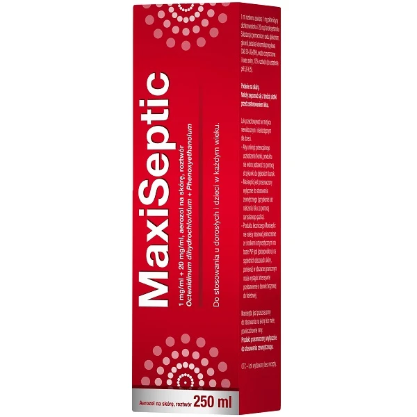 Maxiseptic (1mg+20mg/ml), aerozol na skórę, 250ml