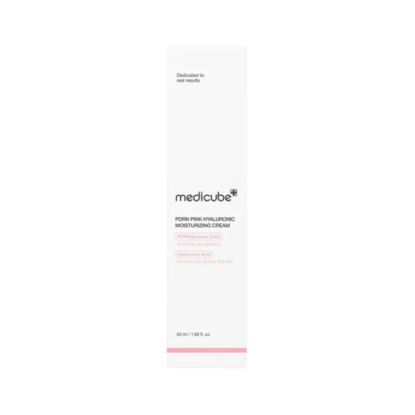Medicube PDRN Pink Hyaluronic Moisturizing Cream, krem nawilżający z kwasem hialuronowym, skóra dojrzała, sucha, 50ml 