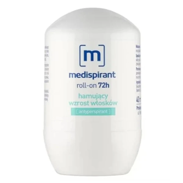 Medispirant, antyperspirant hamujący wzrost włosków, 72h, roll-on, 40ml
