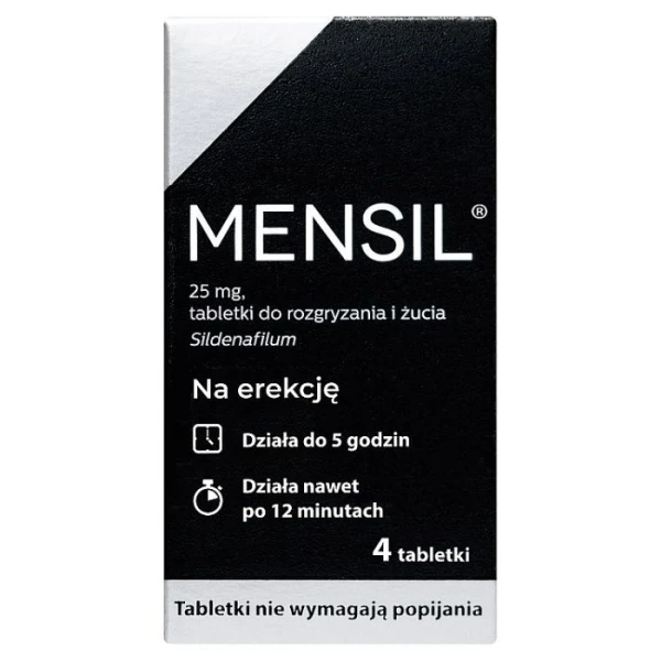 Mensil 25mg, 4 tabletki do rozgryzania i żucia