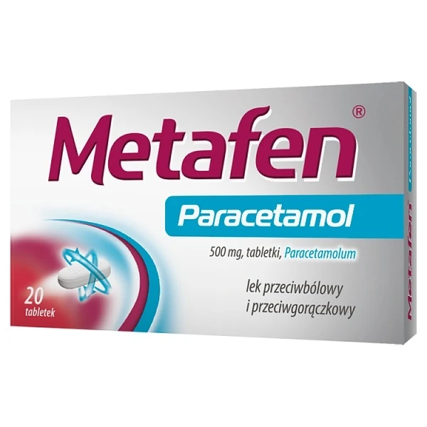 Metafen Paracetamol 500mg, 20 tabletek