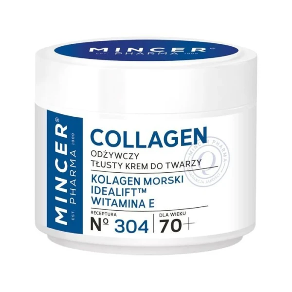 Mincer Pharma Collagen, tłusty krem przeciwzmarszczkowy do twarzy 70+, 50ml