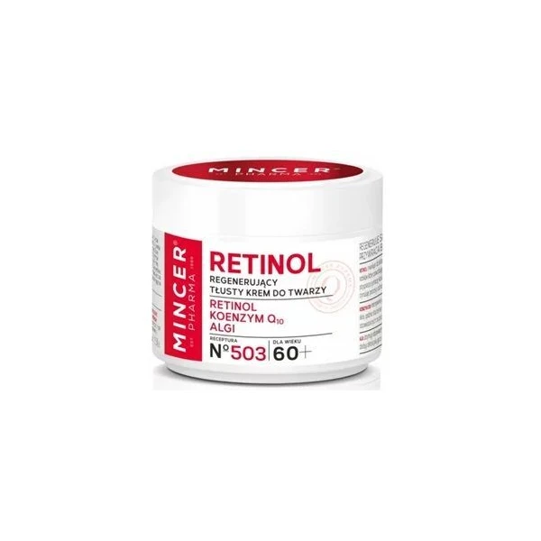 Mincer Pharma Retinol, regenerujący krem do twarzy 60+, tłusty, 50ml