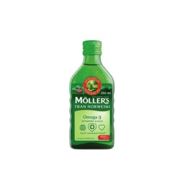 Mollers Tran Norweski, płyn, aromat jabłkowy, 250ml