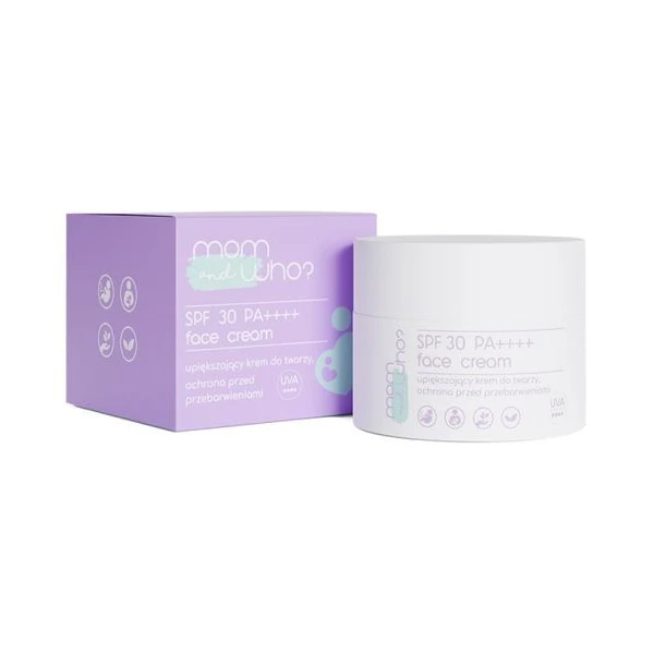 [DATA - 2026-09-30] Mom and Who, upiększający krem do twarzy, ochrona przed przebarwieniami, SPF 30, 50ml