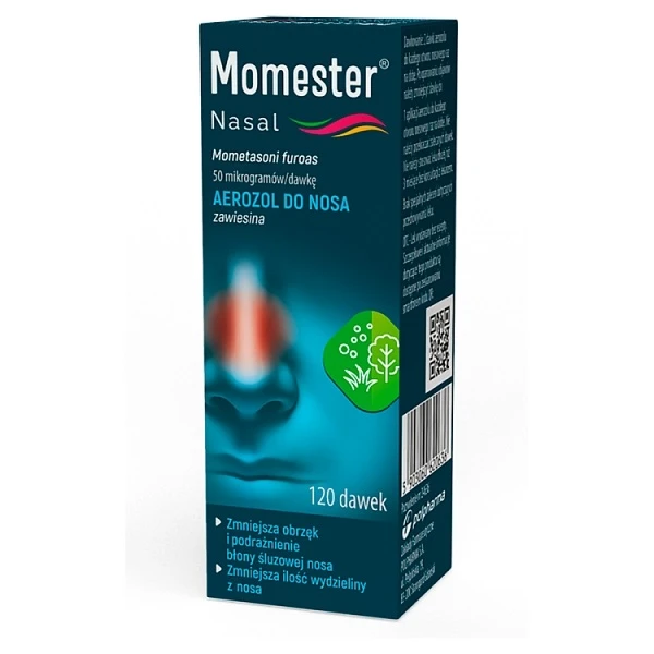 Momester Nasal 50mcg/dawkę, aerozol do nosa, 120 dawek