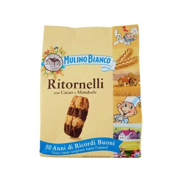[DATA - 2026-09-06] Mulino Bianco, Ritornelli, ciasteczka z kakao i migdałami, 700g