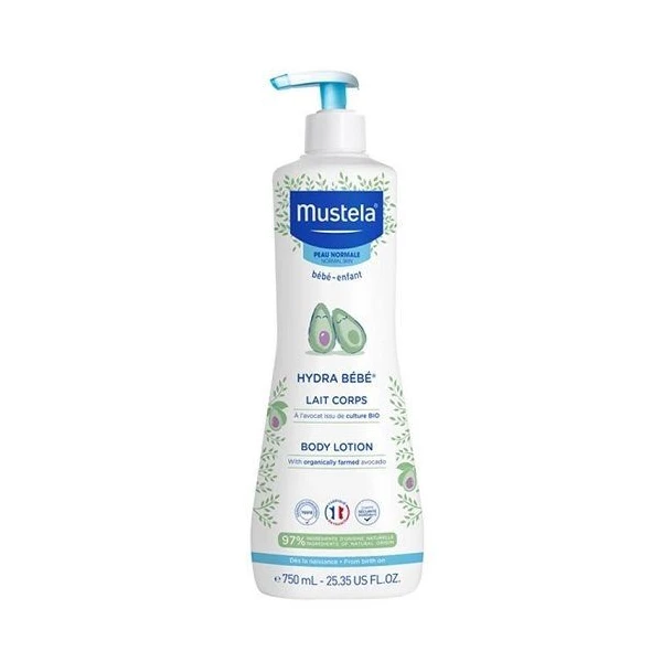 Mustela Bebe Enfant, mleczko do ciała z organicznym awokado, od urodzenia, 750ml
