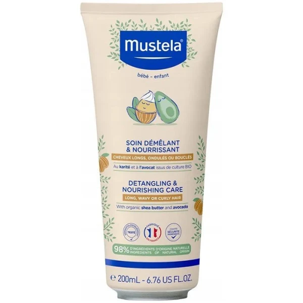 Mustela Bebe Enfant, odżywka ułatwiająca rozczesywanie, do włosów długich, falowanych i kręconych, 200ml