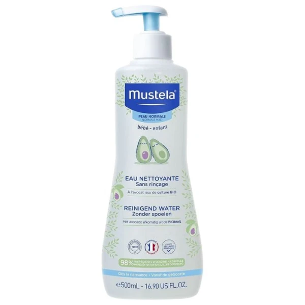 Mustela Bebe Enfant, woda oczyszczająca bez spłukiwania z organicznym awokado, od urodzenia, 500ml