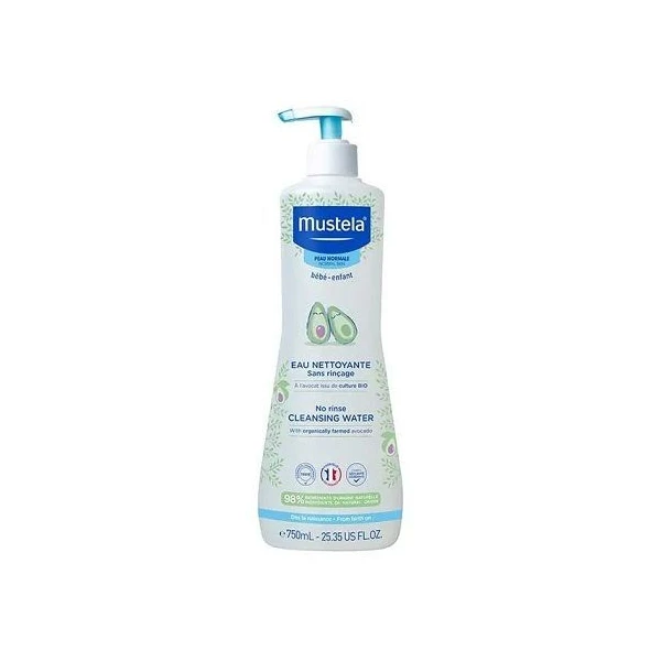 Mustela Bebe Enfant, woda oczyszczająca z organicznym awokado, bez spłukiwania, od urodzenia, 750ml