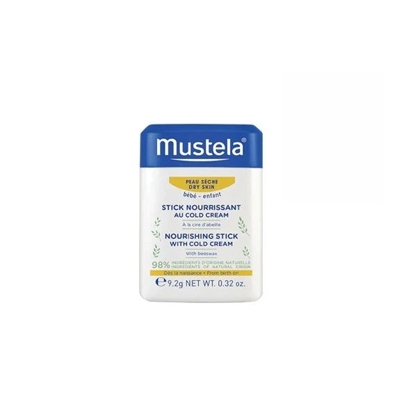 Mustela Bebe Enfant, sztyft ochronny z Cold Cream i woskiem pszczelim, bez zapachu, od urodzenia, 9,2g