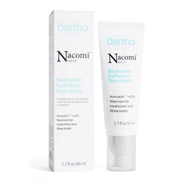 Nacomi Next Level Dermo, wielopoziomowy krem ekstremalnie nawilżający do twarzy, 50ml