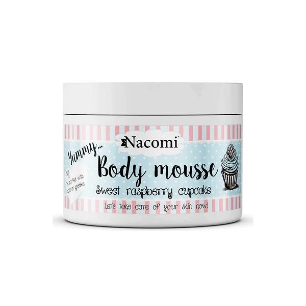Nacomi, odżywczy mus do ciała, malinowa babeczka, 180ml