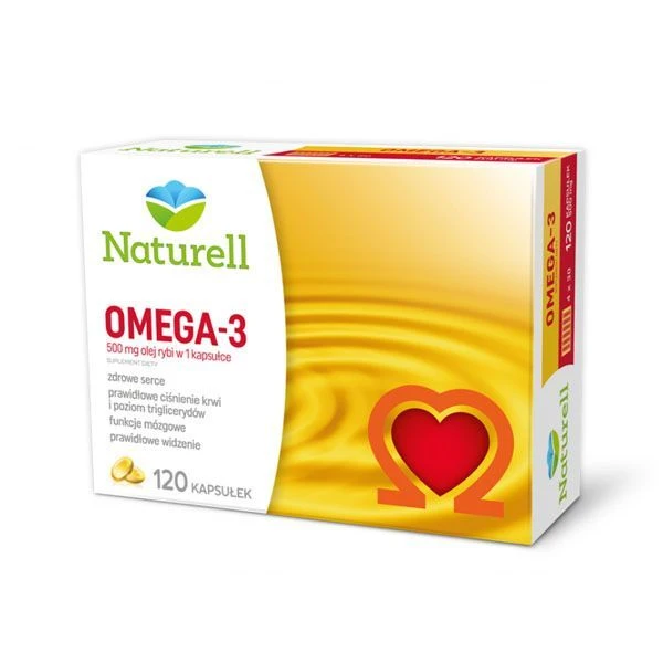 Naturell, Omega-3, 120 kapsułek