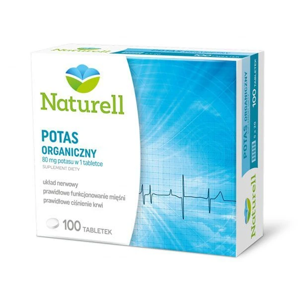Naturell, Potas Organiczny, 100 tabletek