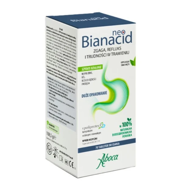 NeoBianacid, Nadkwaśność i refluks, 70 tabletek do ssania