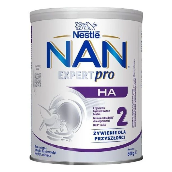 Nestle Nan Expert Pro HA 2, mleko modyfikowane, dla niemowląt po 6 miesiącu życia, 800g
