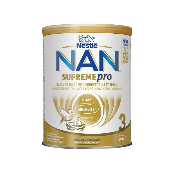 Nestle Nan Supreme Pro 3, formuła na bazie mleka, po 1 roku życia, 800g