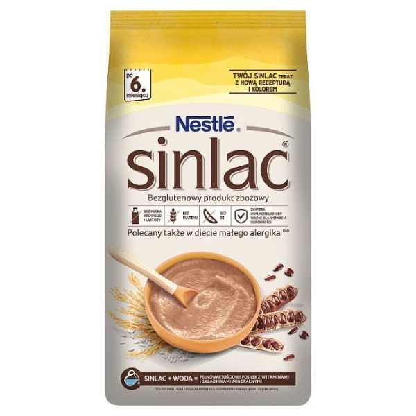 Nestle Sinlac, bezglutenowy produkt zbożowy, po 6 miesiącu życia, 500g