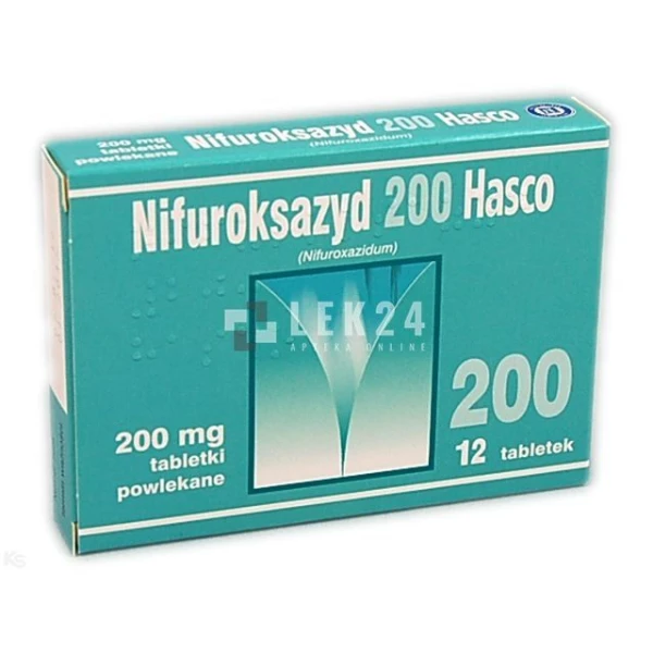 Nifuroksazyd Hasco 200mg, 12 tabletek