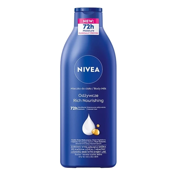 Nivea, odżywcze mleczko do ciała, skóra sucha i bardzo sucha, 400ml