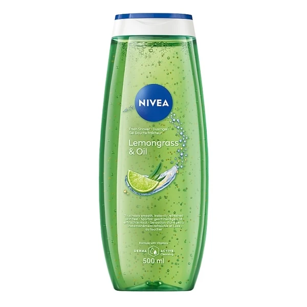 Nivea Lemongrass & Oil, żel pod prysznic, trawa cytrynowa, 500ml