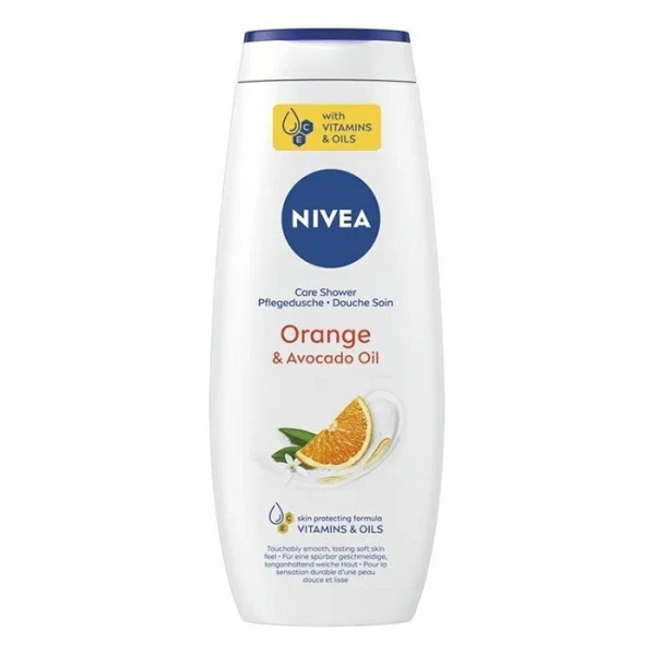 Nivea Women Orange & Avocado Oil, żel pod prysznic, zapach kwiatu pomarańczy, 500ml