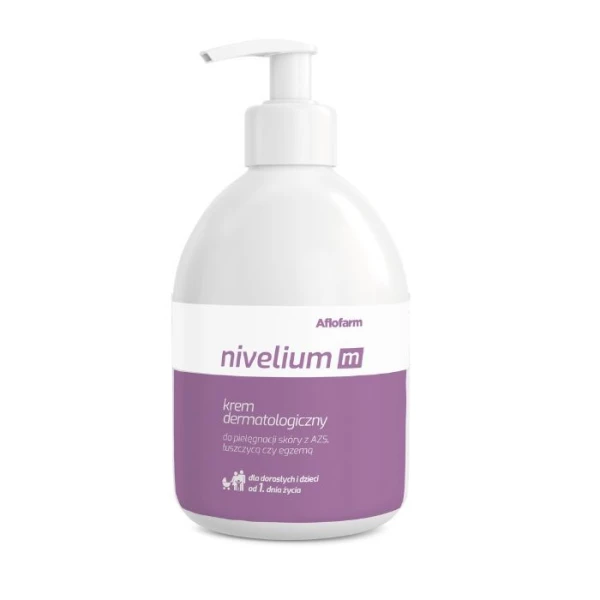 Nivelium M, krem dermatologiczny, skóra z AZS, łuszczycą i egzemą, dla dorosłych i dzieci od 1 dnia życia, 400ml