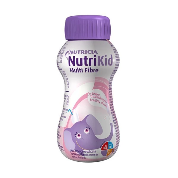 [DATA - 2026-12-23] NutriKid Multi Fibre, produkt odżywczy wysokoenergetyczny, smak truskawkowy, płyn, 200ml