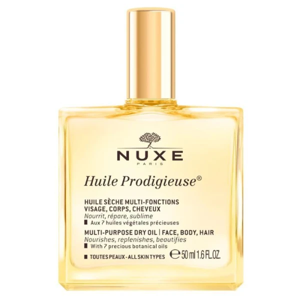 Nuxe Huile Prodigieuse, suchy olejek do pielęgnacji ciała, twarzy i włosów, 50ml