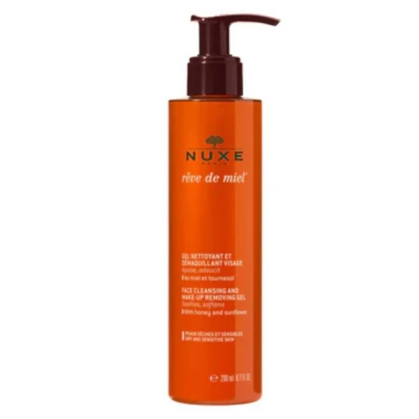Nuxe Reve de Miel, żel do oczyszczania i demakijażu twarzy, 200ml