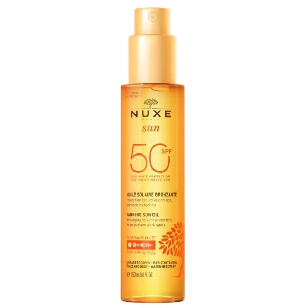 Nuxe Sun, olejek do opalania do twarzy i ciała, SPF 50, 150ml