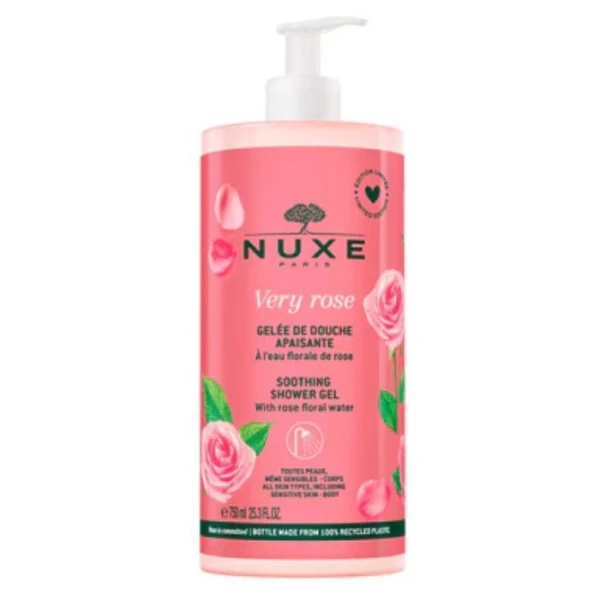 Nuxe Very Rose, kojący żel pod prysznic, 750ml