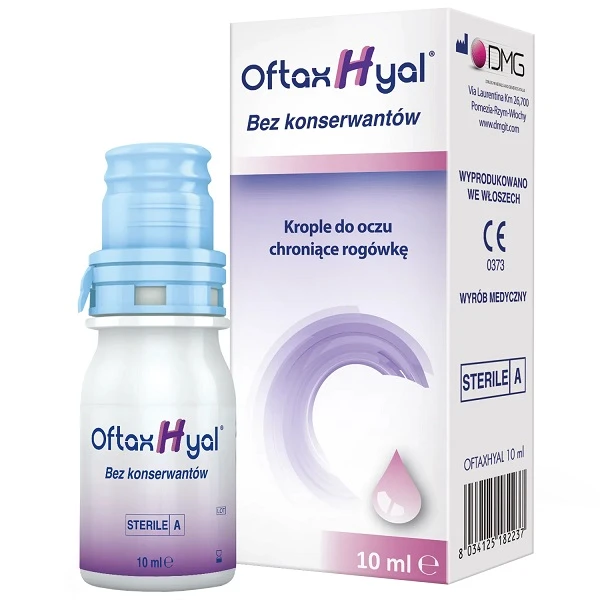 OftaxHyal, krople do oczu chroniące rogówkę, bez konserwantów, 10ml