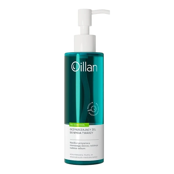 Oillan Oil Control, oczyszczający żel do mycia twarzy przeciw niedoskonałościom, 200ml