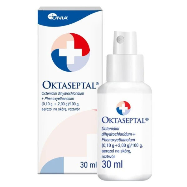 Oktaseptal (0,1g+2g)/100g, aerozol na skórę, 30ml