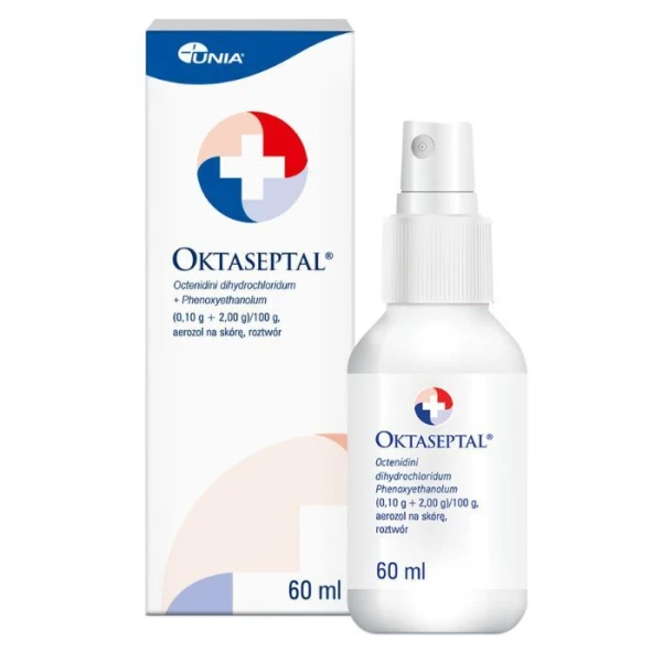 Oktaseptal (0,1g+2g)/100g, aerozol na skórę, 60ml