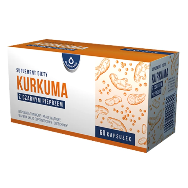 Kurkuma z czarnym pieprzem, 60 kapsułek
