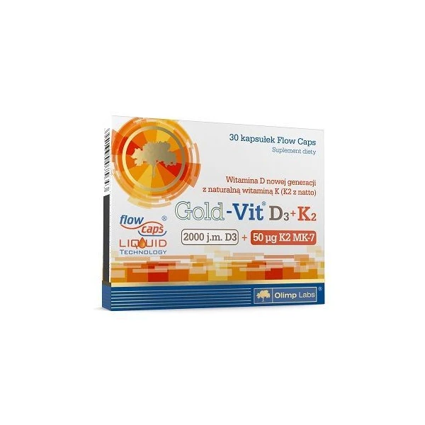 Olimp Labs, Gold-Vit D3 2000 j.m.+ K2, 30 kapsułek
