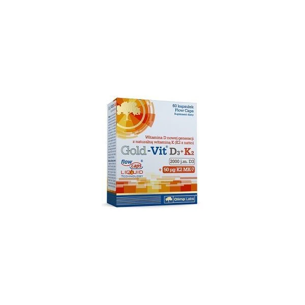 Olimp Labs, Gold-Vit D3 2000 j.m. + K2 MK-7 50mcg, 60 kapsułek