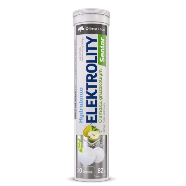 Olimp Labs, Hydratonic Elektrolity Senior, smak gruszkowy, 20 tabletek musujących