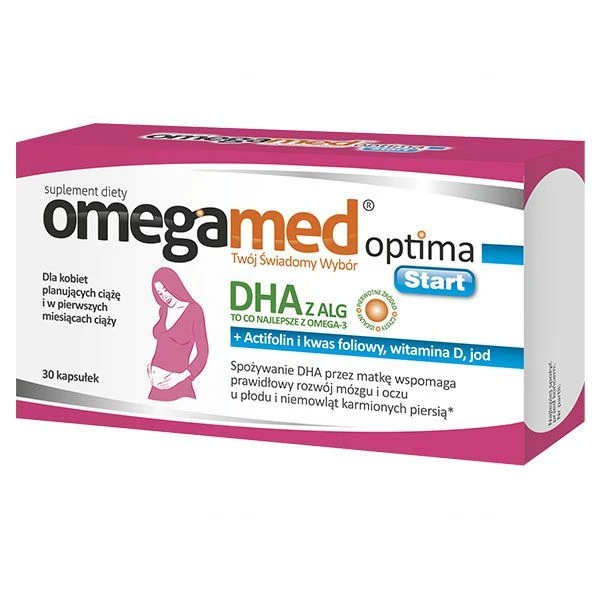 Omegamed Optima Start DHA, dla kobiet planujących ciążę i w pierwszych miesiącach ciąży, 30 kapsułek