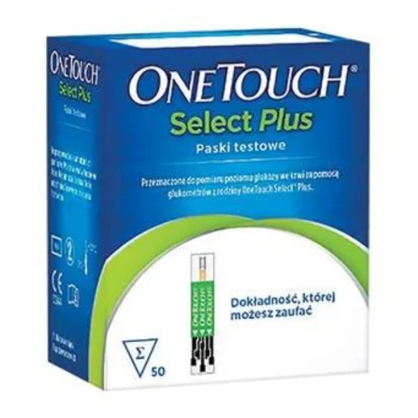 One Touch Select Plus, paski testowe do glukometru, 50 sztuk